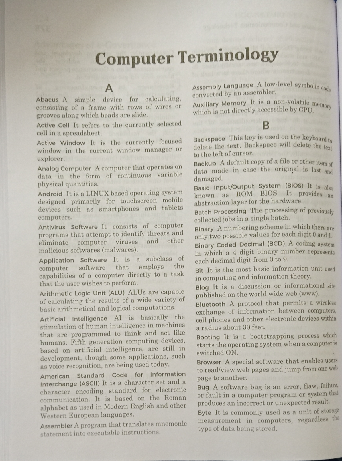1 - Computer Terminologies - Bachelor of Computer Applications - Studocu