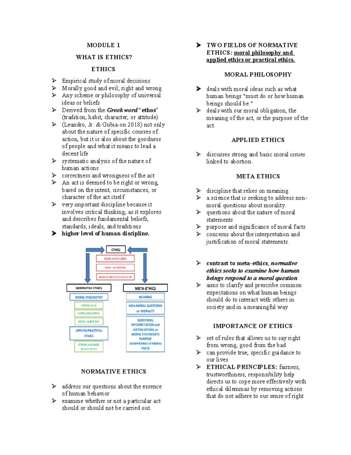 Reviewer Ethics - none - MODULE 1 WHAT IS ETHICS? ETHICS Empirical ...