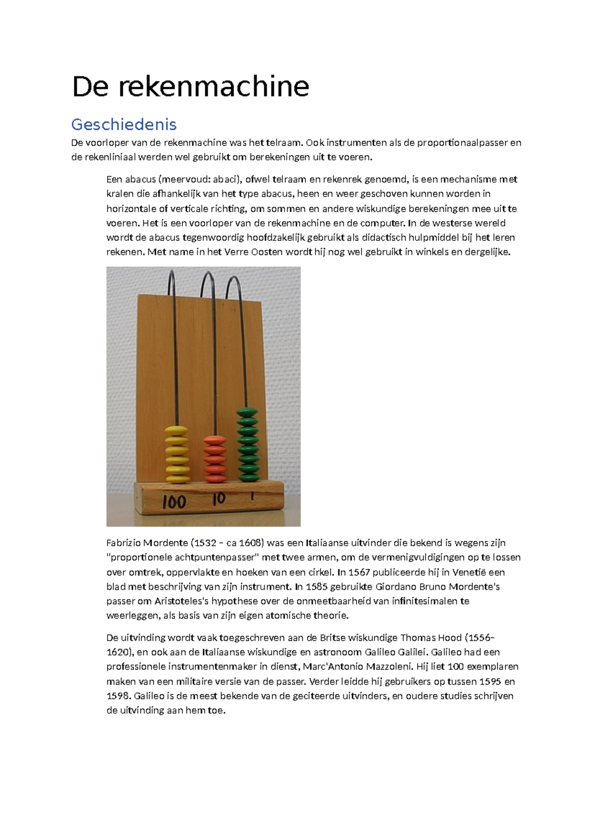 Geschiedenis rekenmachine - De rekenmachine Geschiedenis De voorloper ...