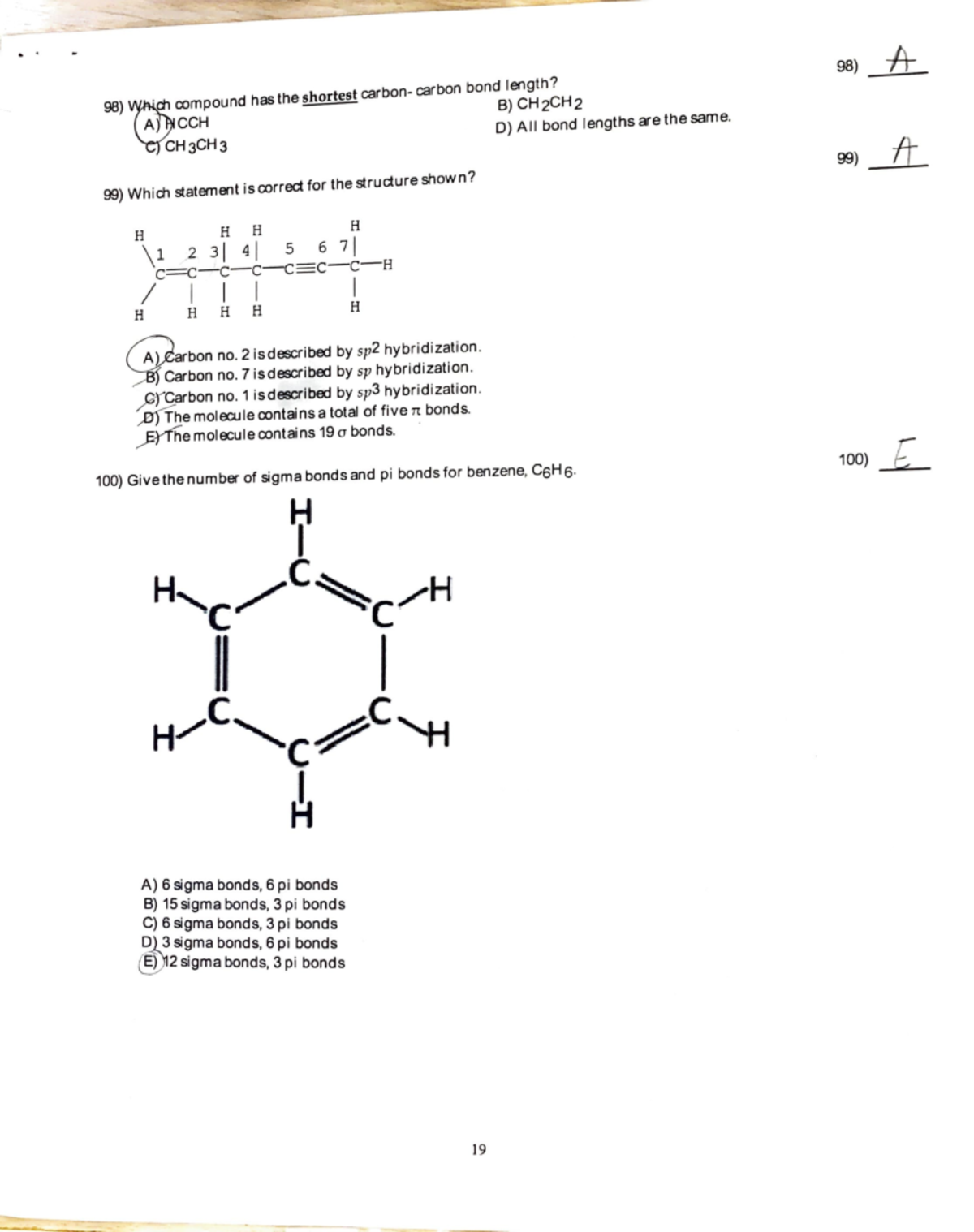 Gen chem 1 practice exam a cch b ch2ch ch compound has the