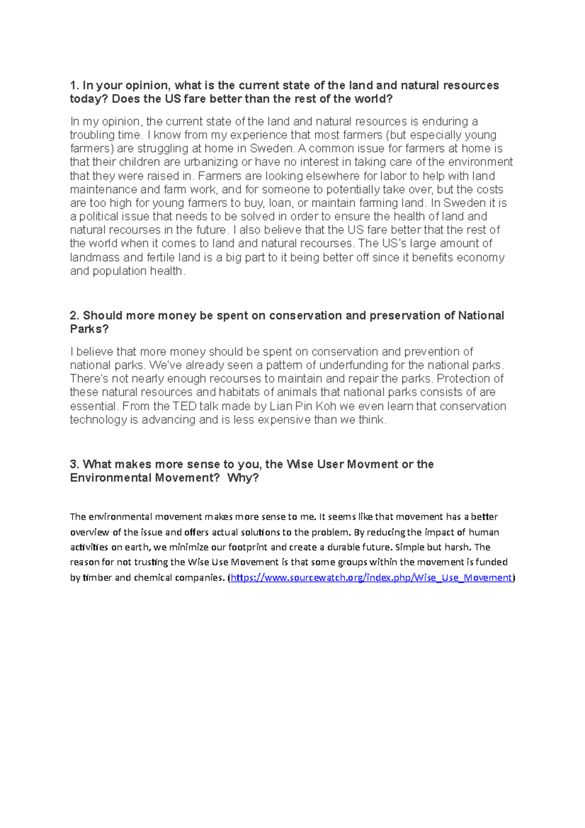 Geography Discussion 2 - In your opinion, what is the current state of ...