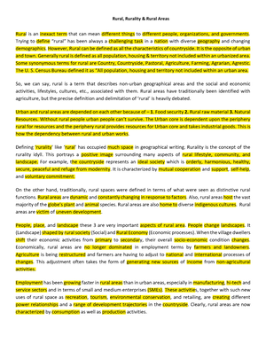 Rural Settlements - Notes - Rural Settlements A settlement is an ...