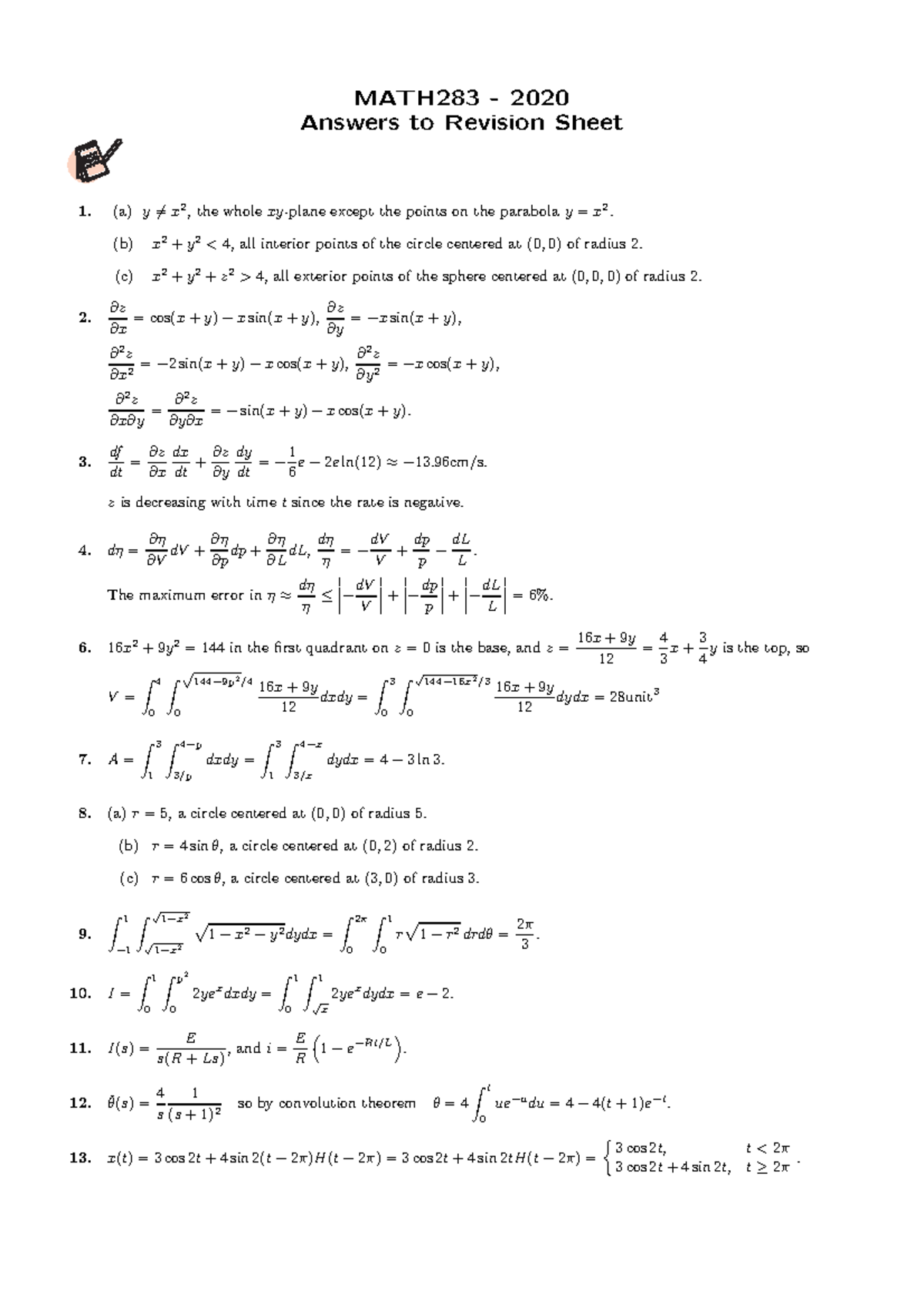 M283 TS08 Revision Ans - Mid session study summary - MATH283 - 2020 ...