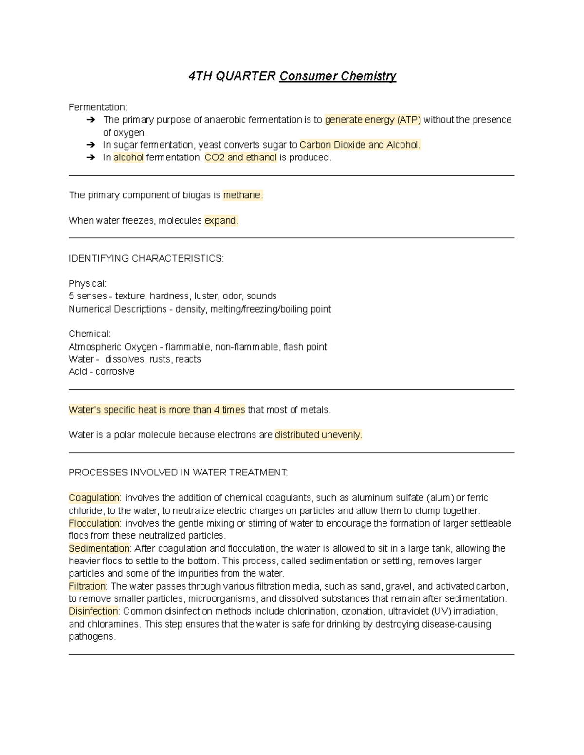 Reviewerconchem - sfxcvbn - 4TH QUARTER Consumer Chemistry Fermentation ...