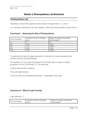 BSC 108 Lab3 - Cell Structure And Function Lab And Journal Worksheet ...