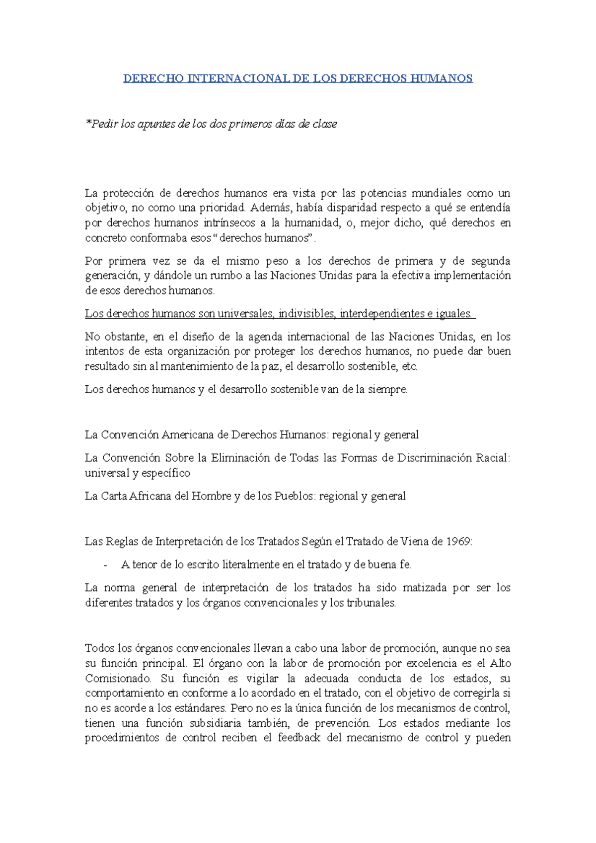 Derecho Internacional DE LOS Derechos Humanos - DERECHO INTERNACIONAL ...