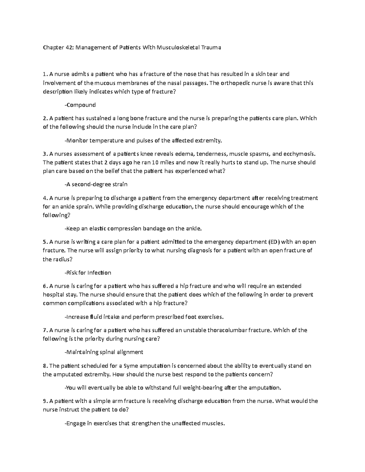 CH42 Medsurgbank - Lecture Notes Chapter 42 - Chapter 42: Management Of ...