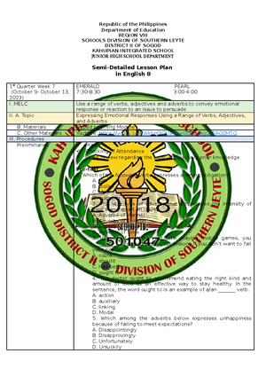 Detailed Lesson PLAN 5ES 22 - Abuyog Community College Abuyog, Leyte A ...