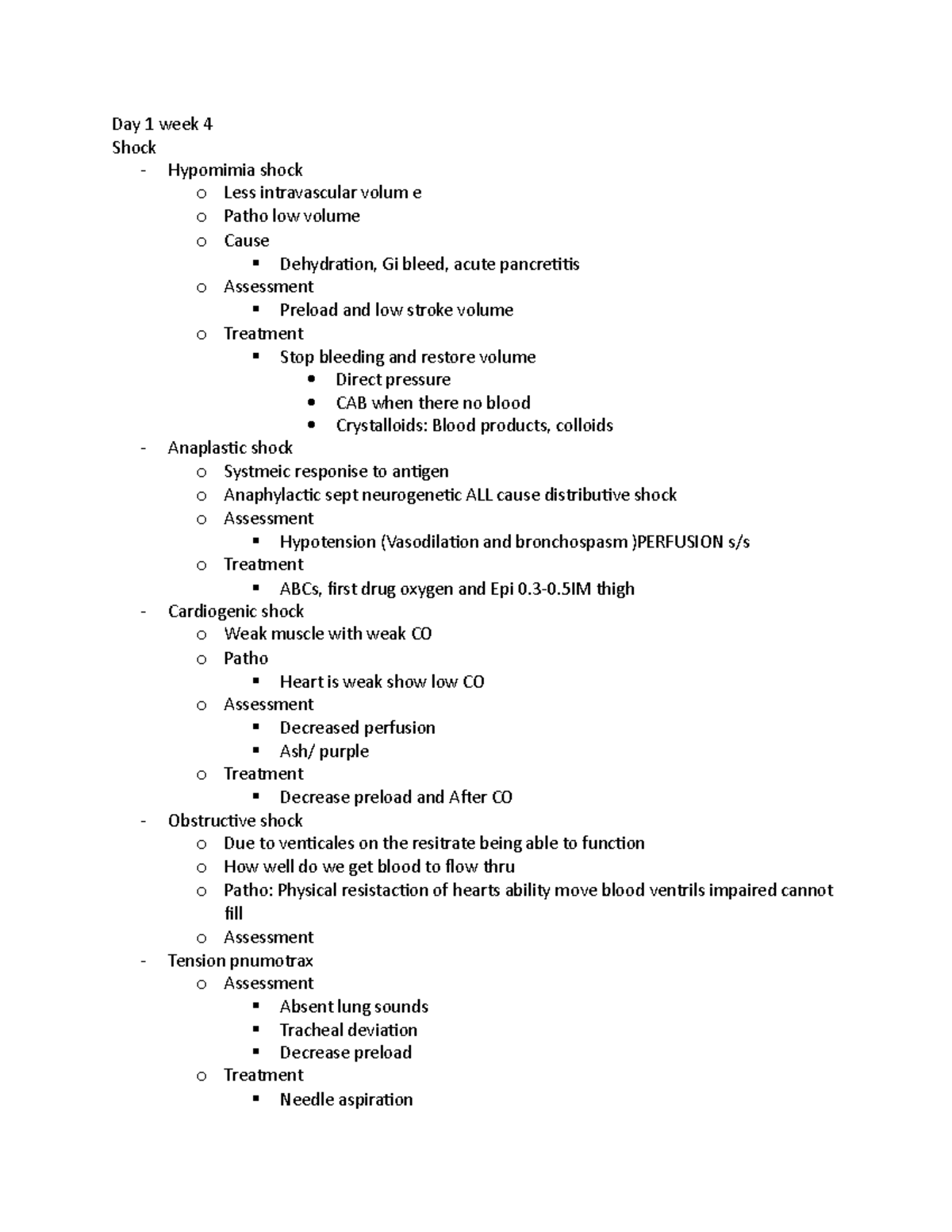 Different types of shocks. Acute and Chronic kidney disease - Day 1 ...