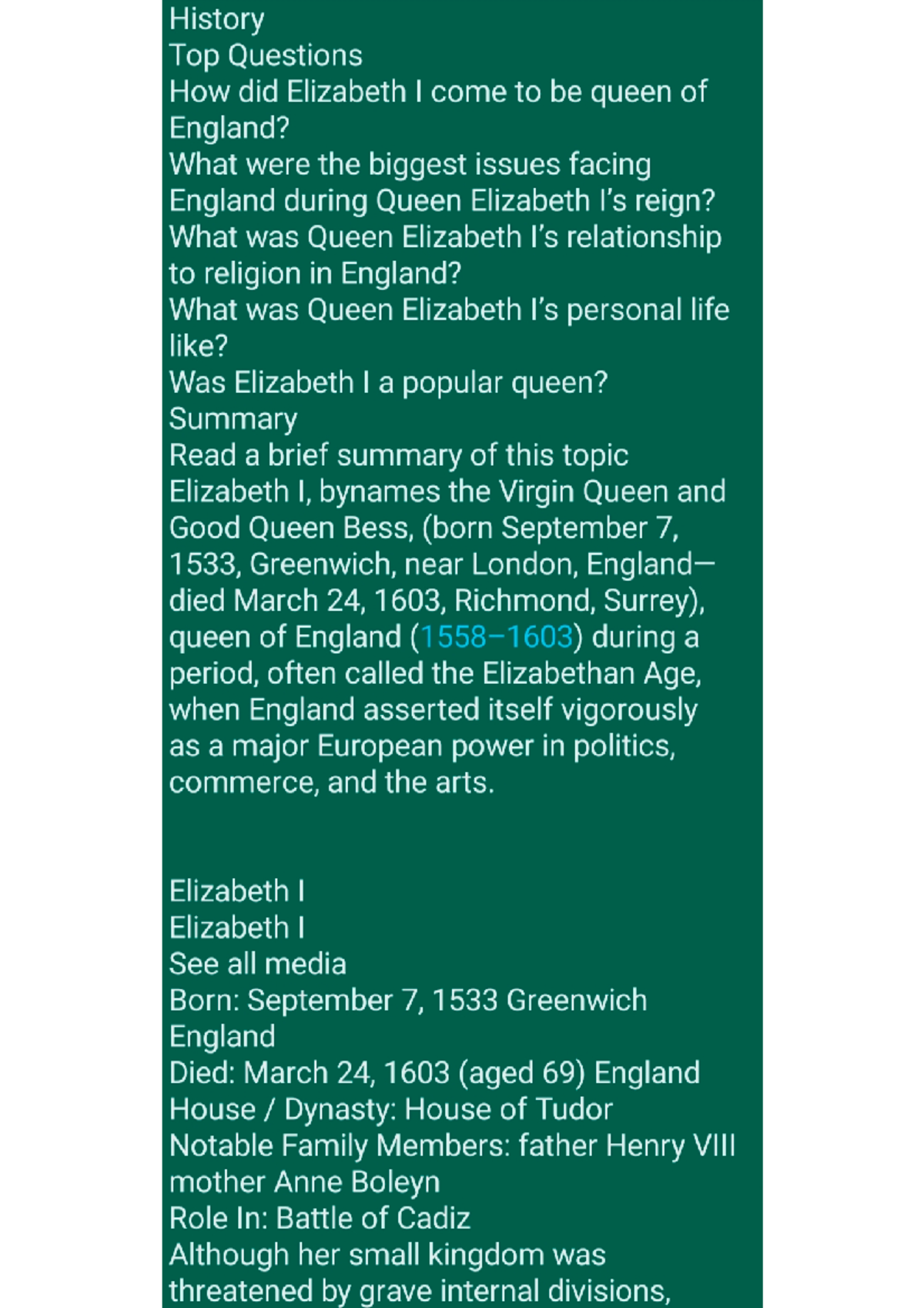 Queen Elizabeth 1st - B.A History - Studocu