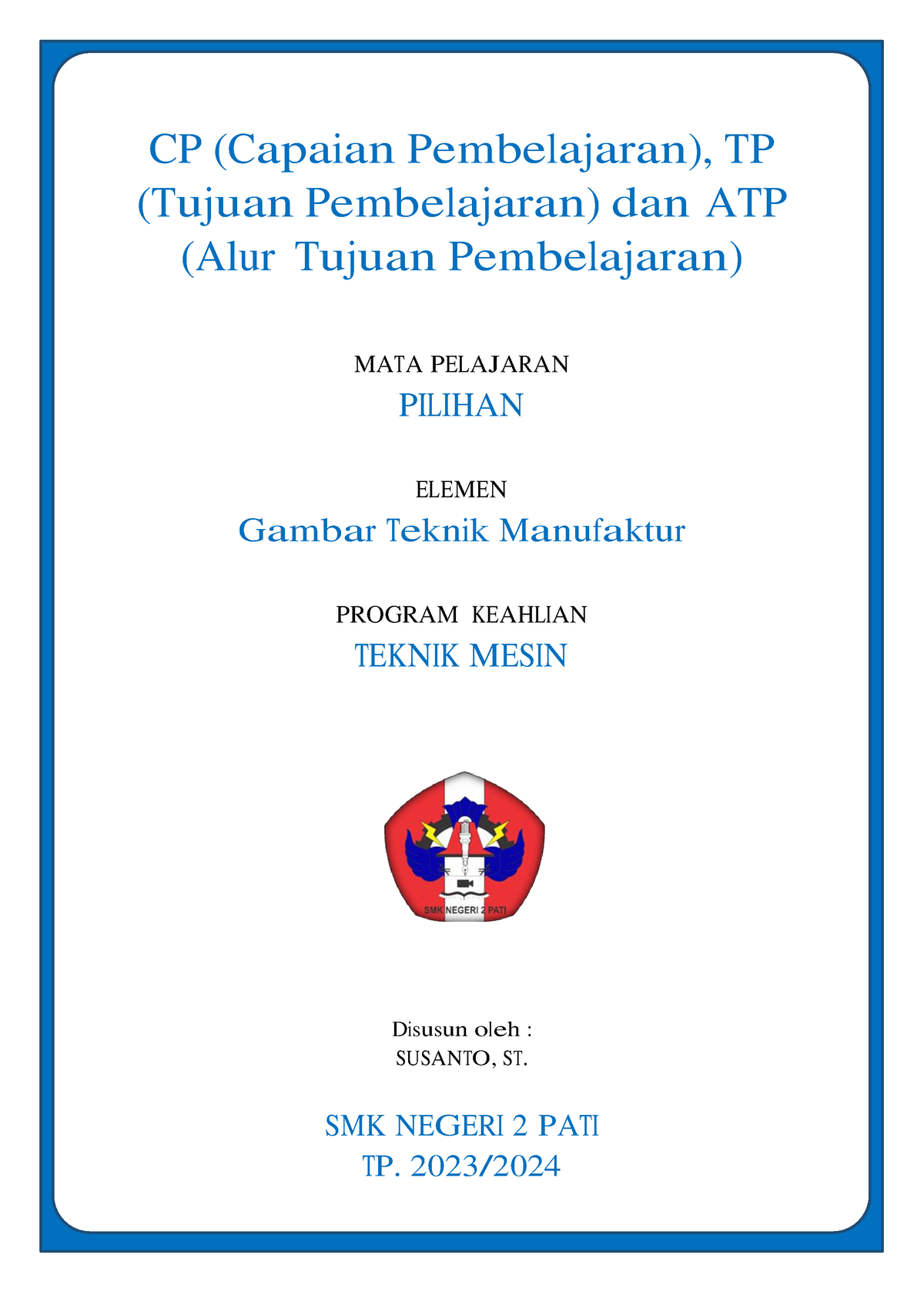 ATP GTM XII - Literasi - CP (Capaian Pembelajaran), TP (Tujuan ...