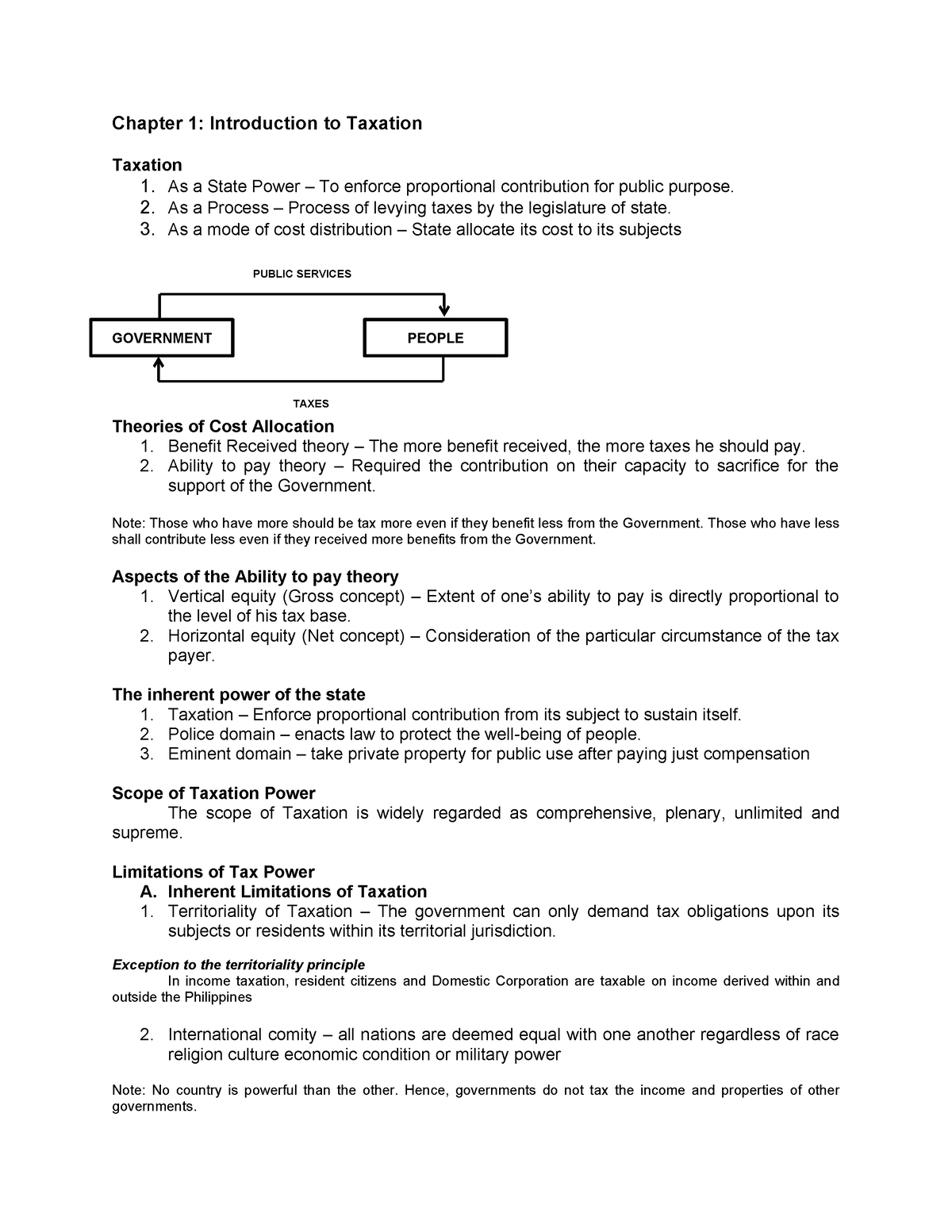 CHAP1 - Bmtax - Income Taxation - Chapter 1: Introduction To Taxation ...