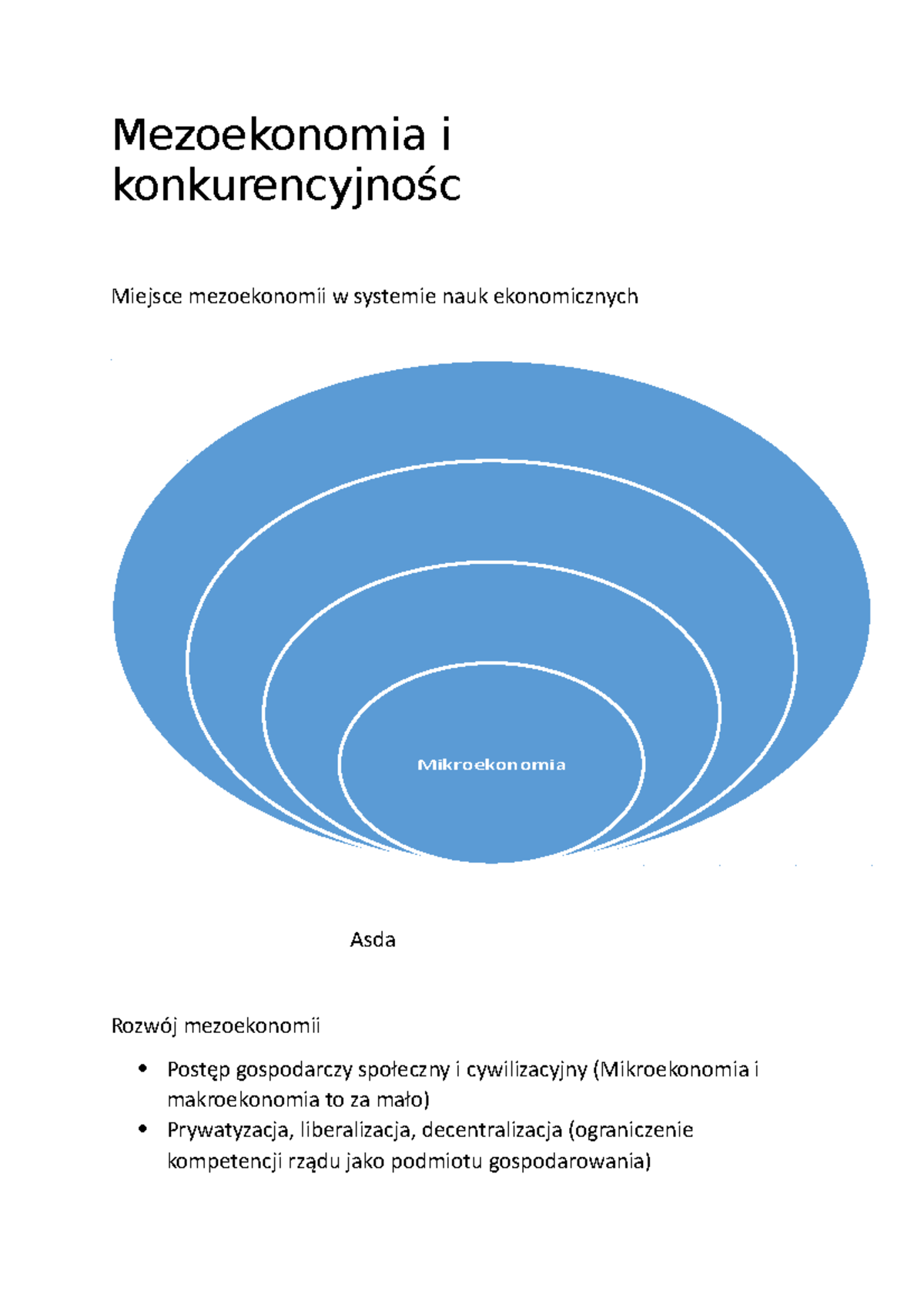 Mikroekonomia Wykład X - Mezoekonomia I Konkurencyjnośc Miejsce ...