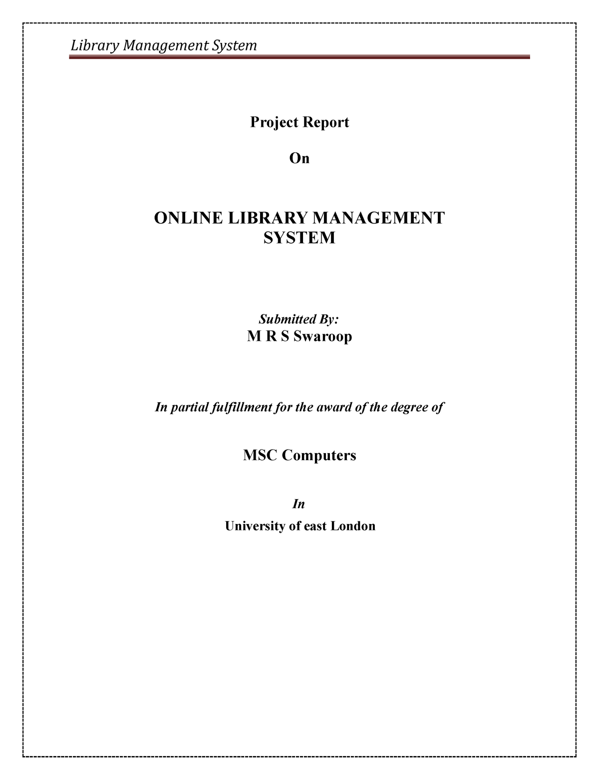research papers on library management system
