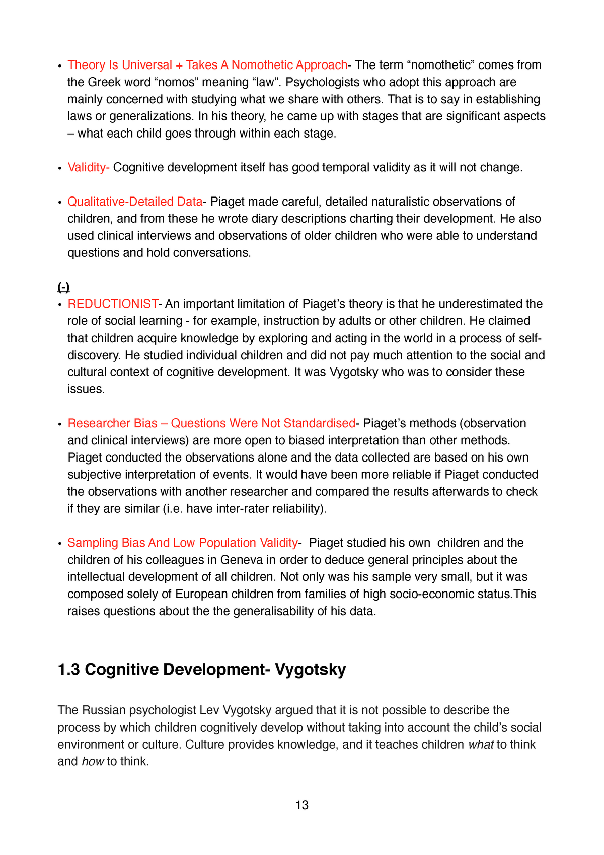 Cognitive observation clearance example