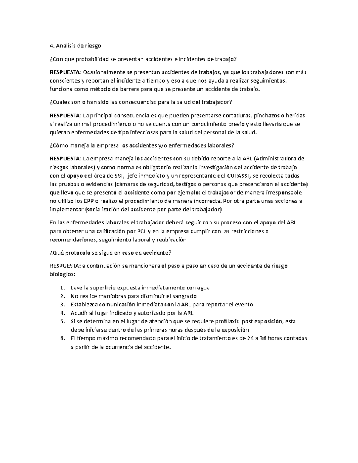 Actividad 4 Metodo Biogaval - Análisis De Riesgo ¿Con Que Probabilidad ...