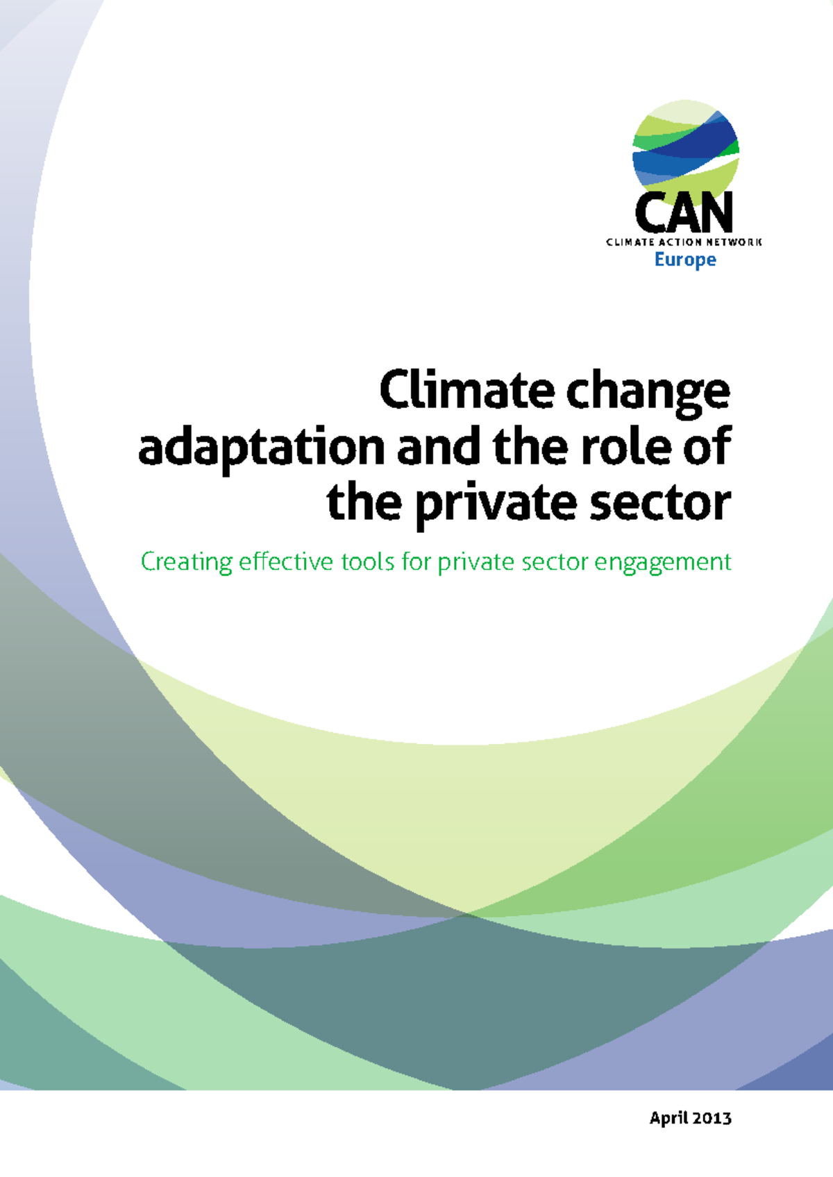 Climate change adaptation and the role of private sector- can europe ...