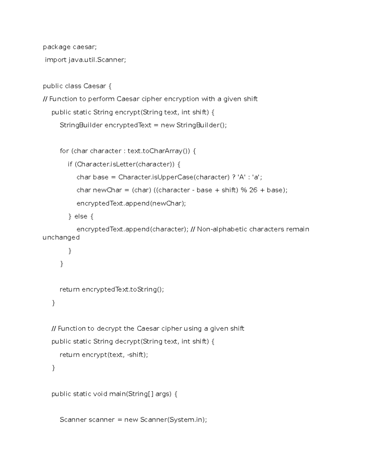 Finalizations - saa - package caesar; import java.util; public class ...