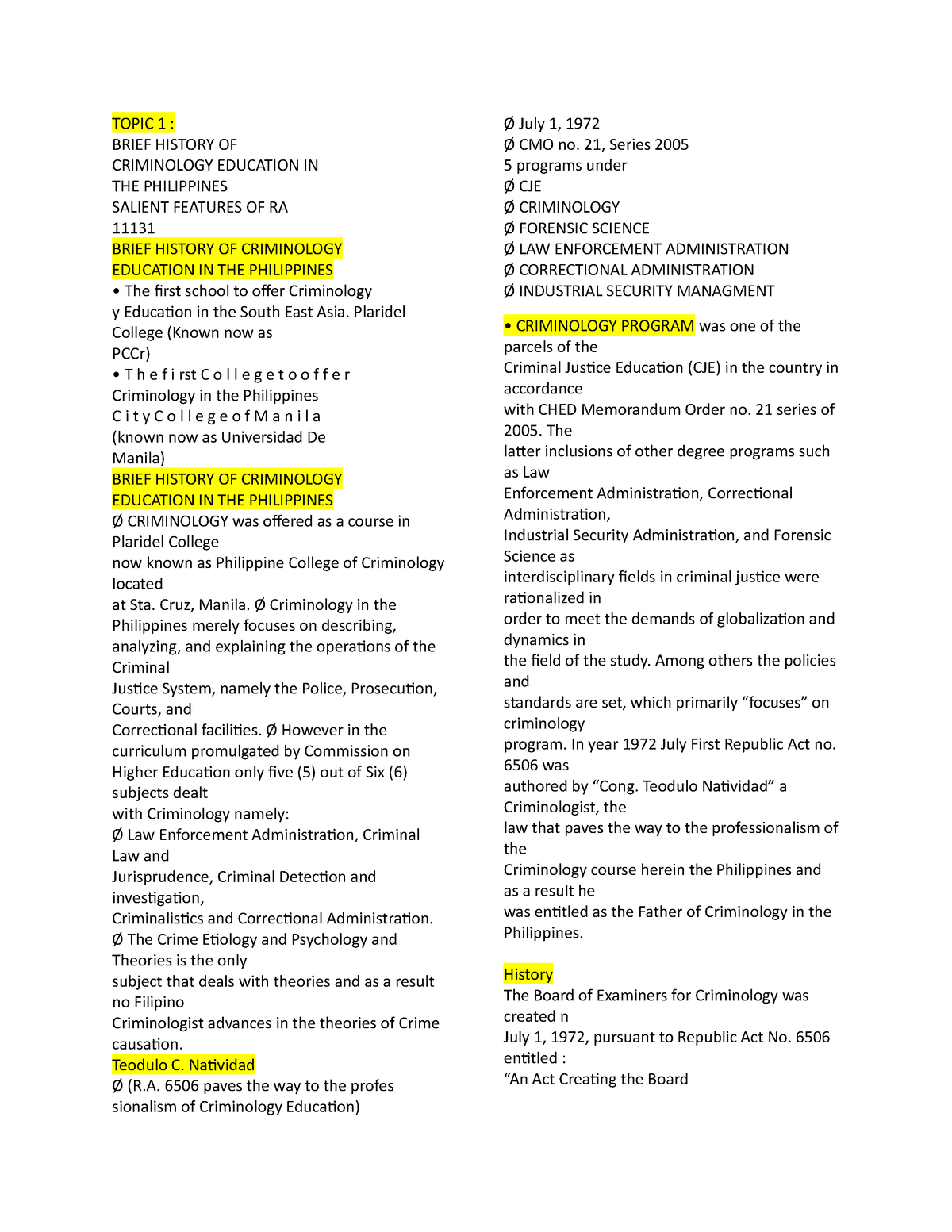 criminology thesis title list philippines