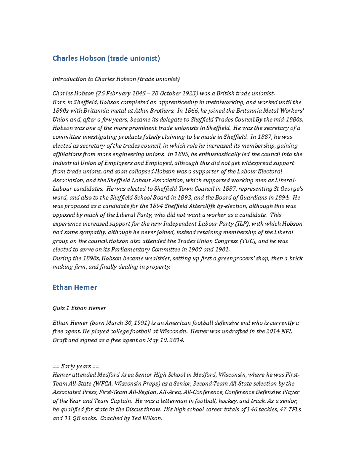 pols157-assignment-charles-hobson-trade-unionist-charles-hobson