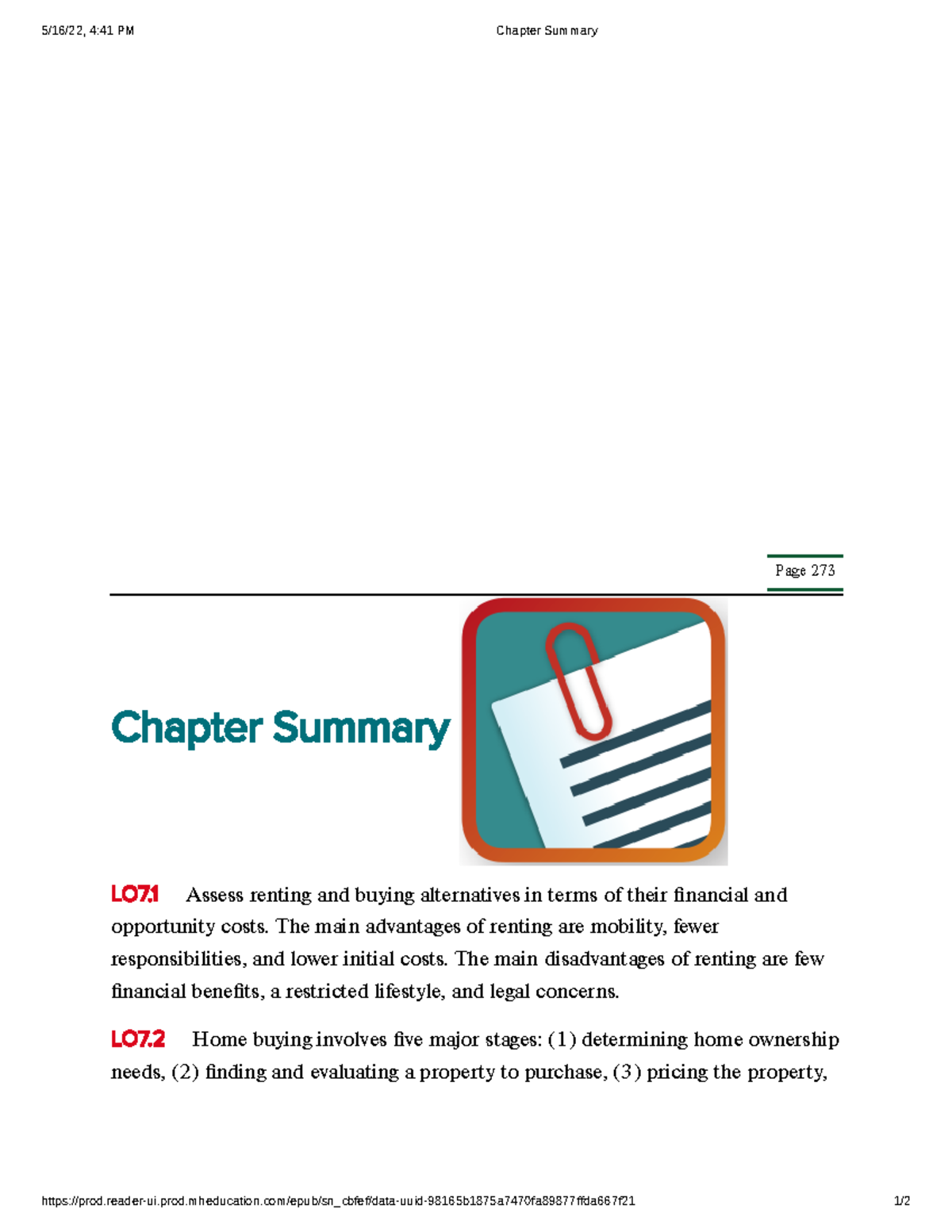 Chapter 7 Summary - 5/16/22, 4:41 PM Chapter Summary - Studocu