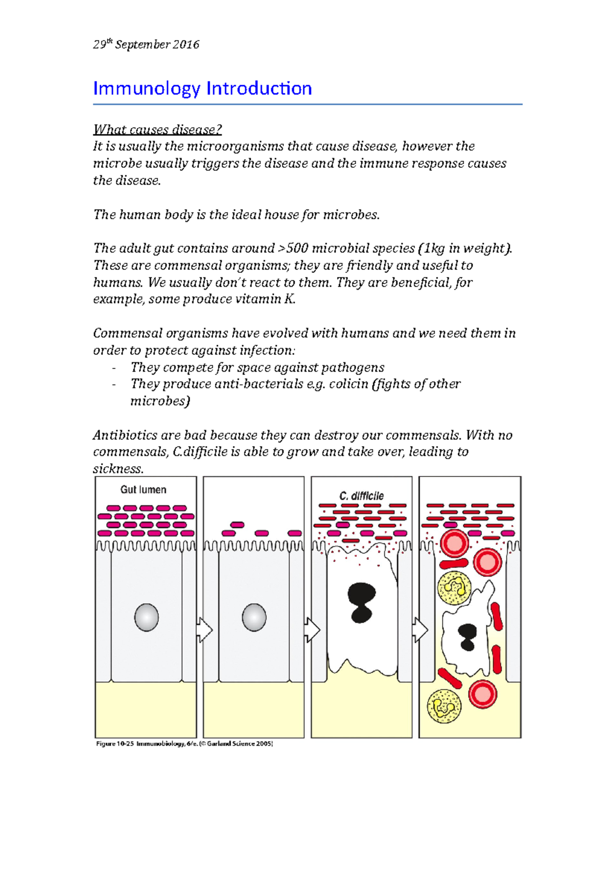 Immunology 2 Introduction - 29th September 2016 Immunology Introduction ...