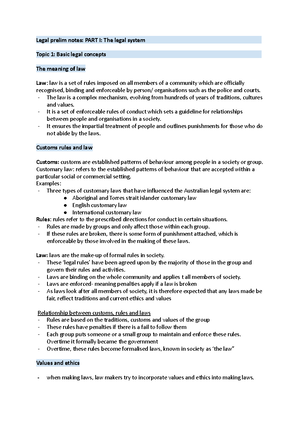 HSC Legal Studies Notes - human rights I - HUMAN RIGHTS: THE NATURE AND ...