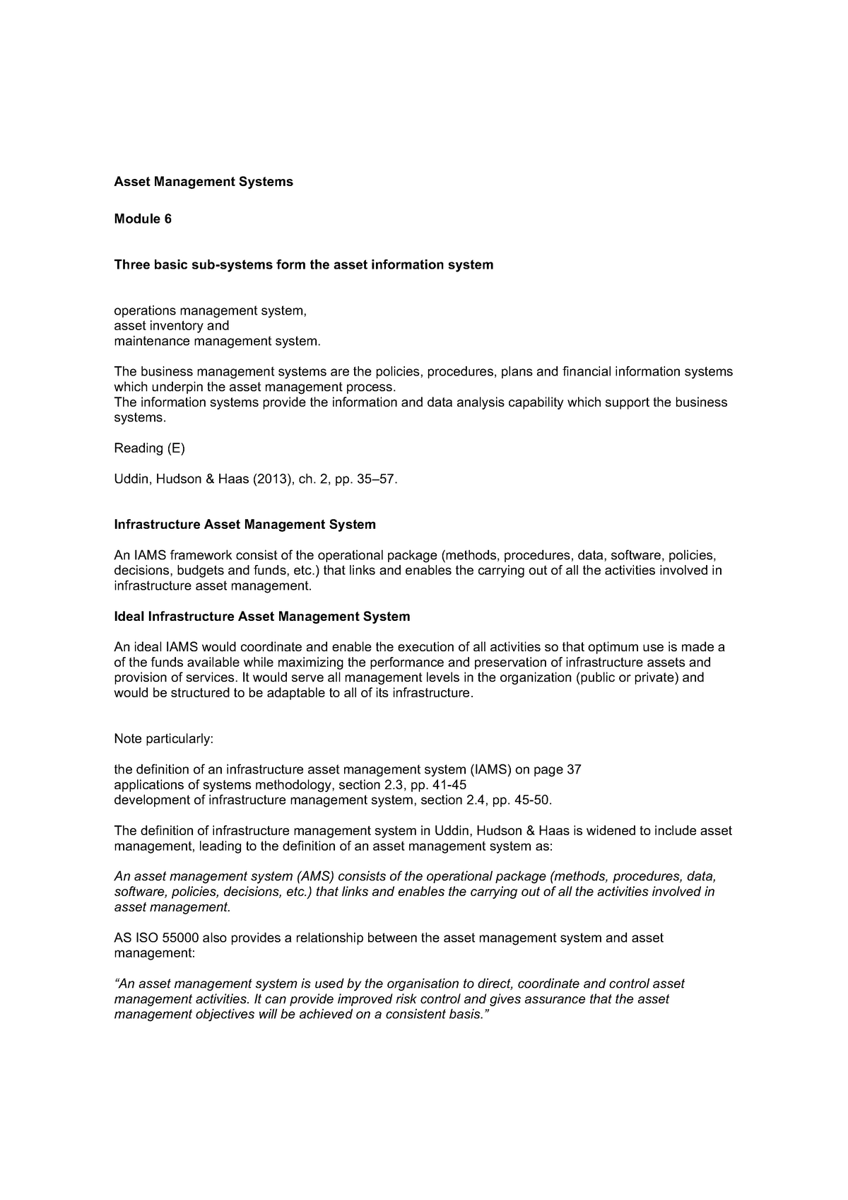 Module 6 - ENG8104 – Asset Management in an Engineering Environment ...