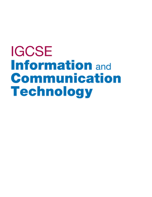 Caie Igcse Ict 0417 Theory V2 - ZNOTES SUMMARIZED NOTES ON THE SYLLABUS ...