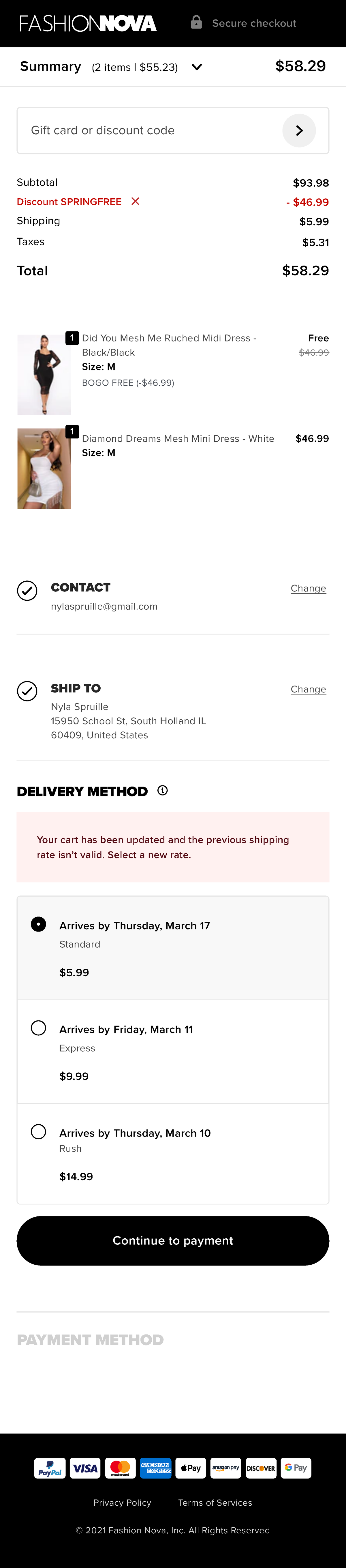 Fashion Nova Shipping Fashion Nova Checkout Secure checkout