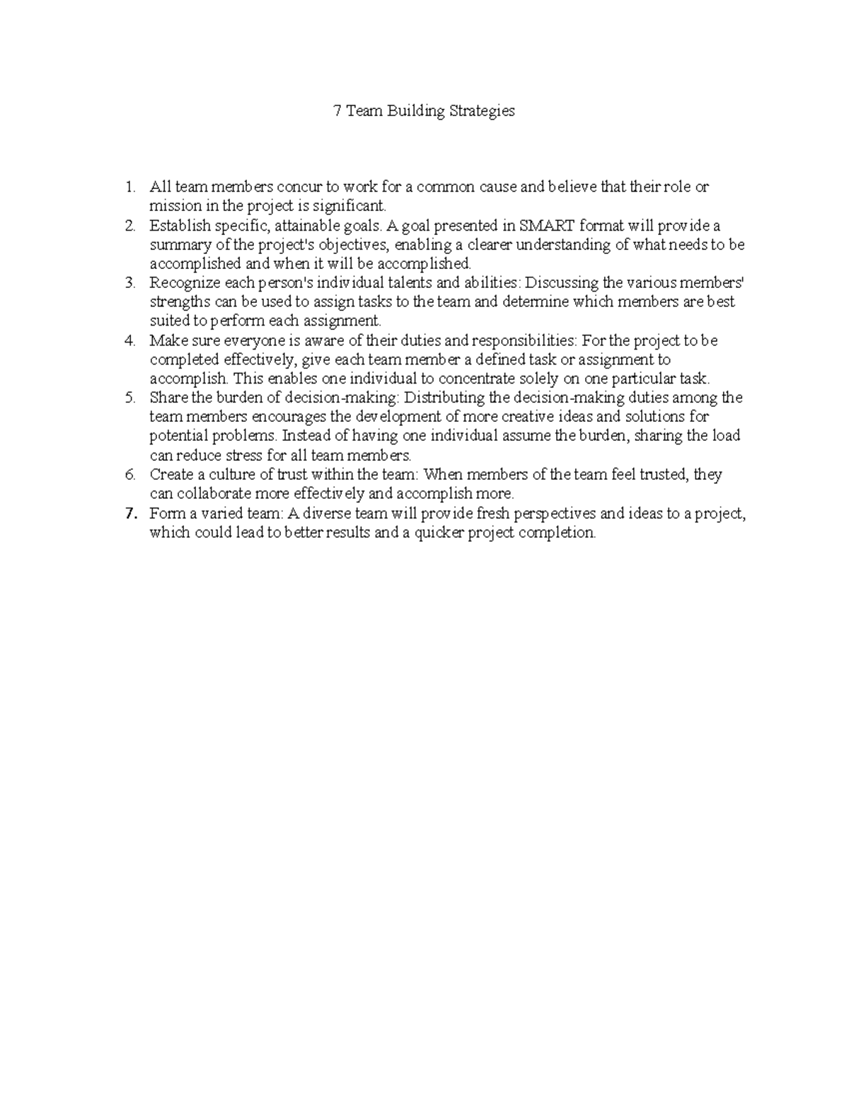 7 Team Buliding - Team Building - 7 Team Building Strategies All team ...