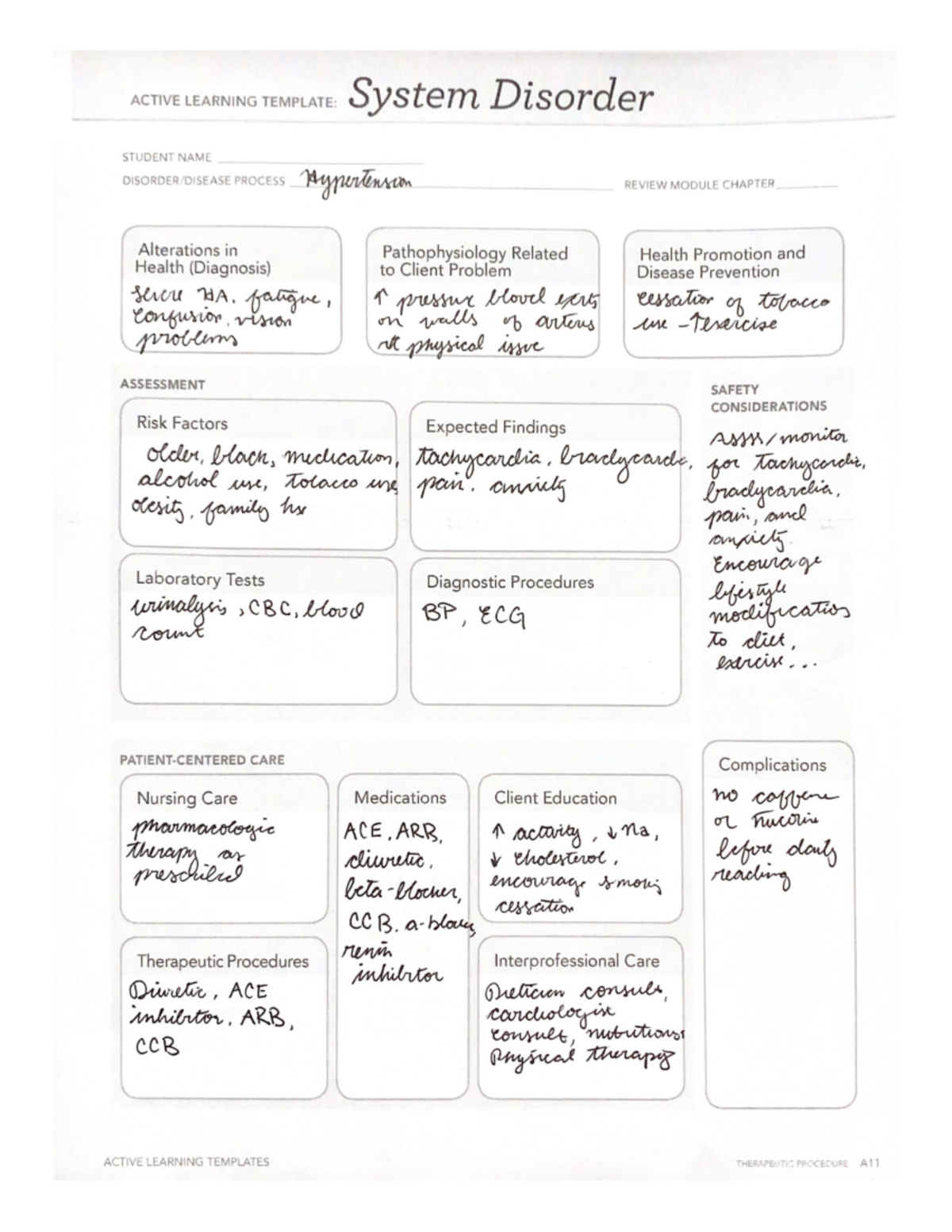 System Disorder ati - ACTIVE LEARNING TEMPLATE: System Disorder STUDENT ...