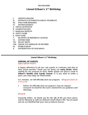 Installation ceremony script - JA: To formally start this program, may ...