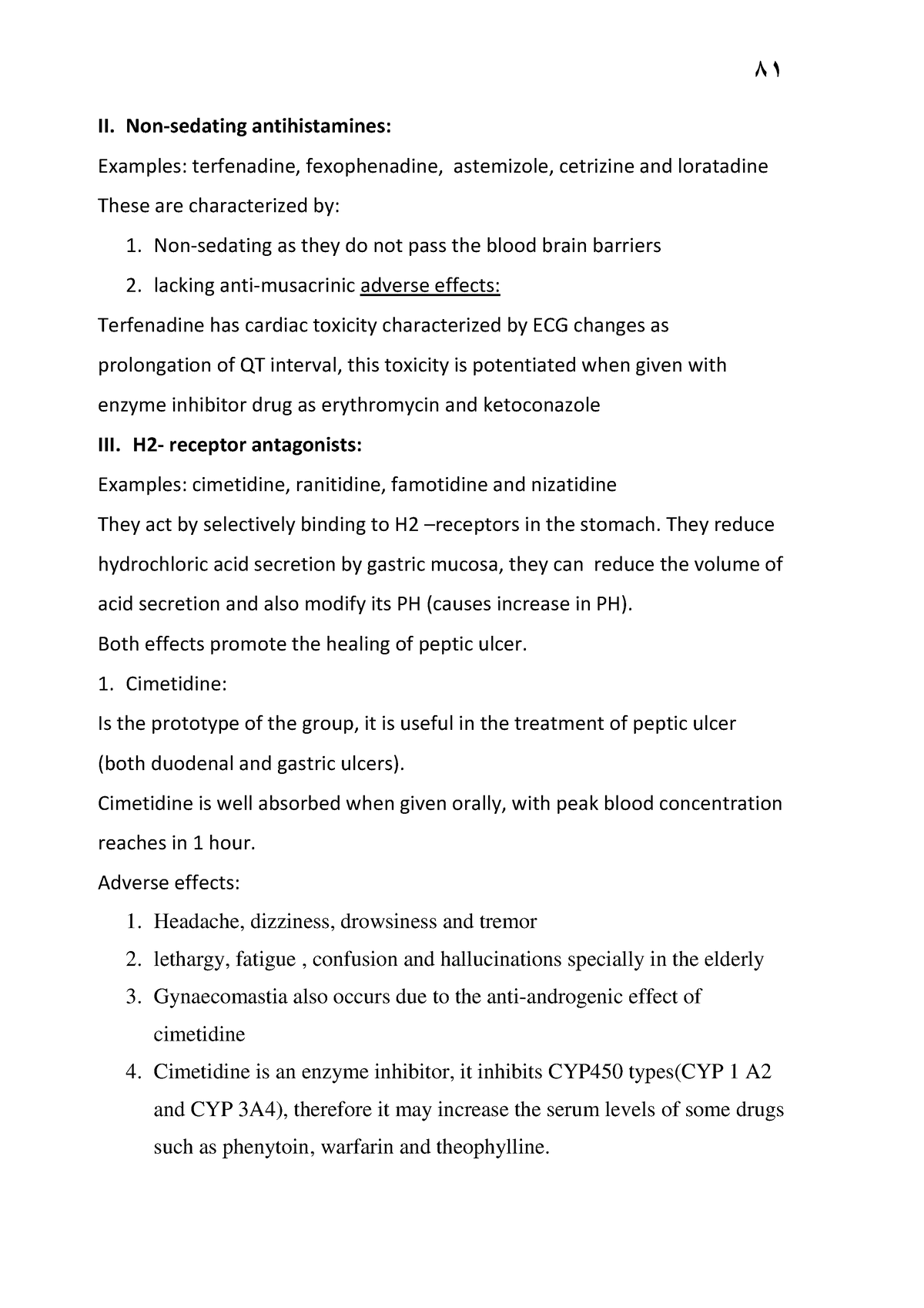 Pharmacology-22 - Pharmacology - II. Non-sedating Antihistamines ...