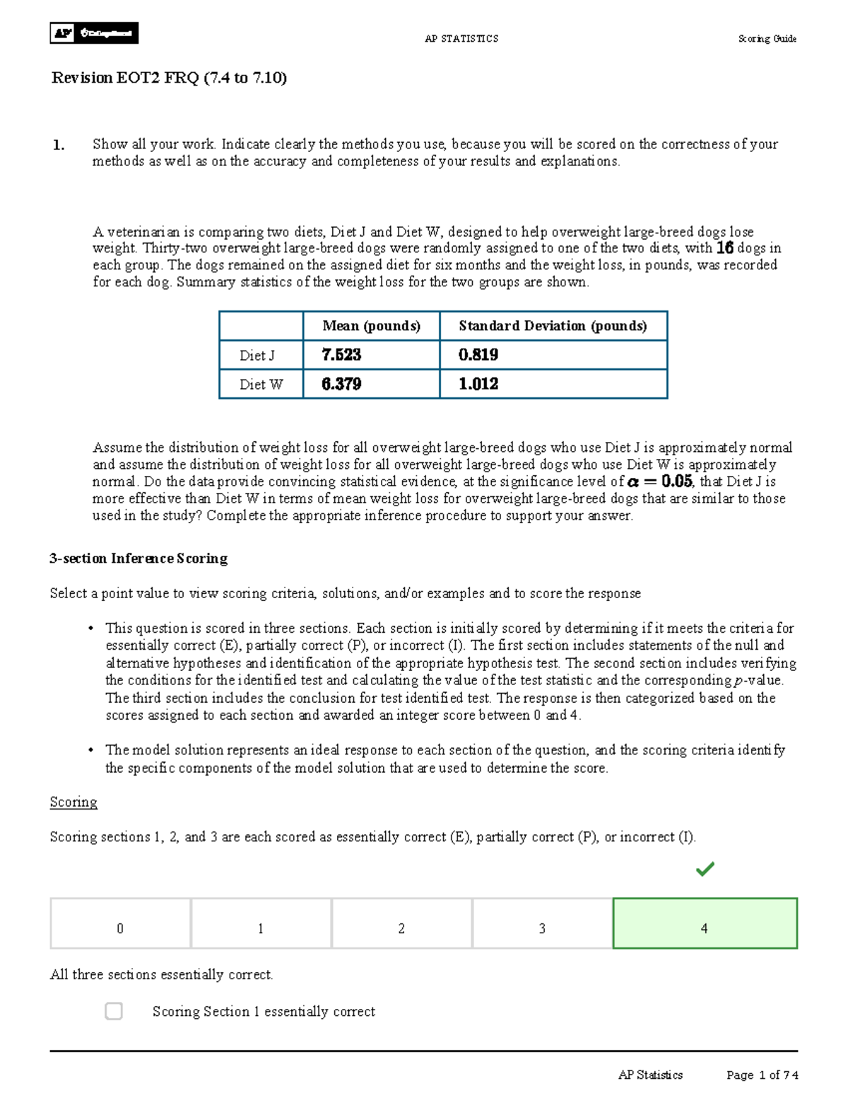 Question Bank (7.4 to 7.10) Free Response Solutions - Show all your ...