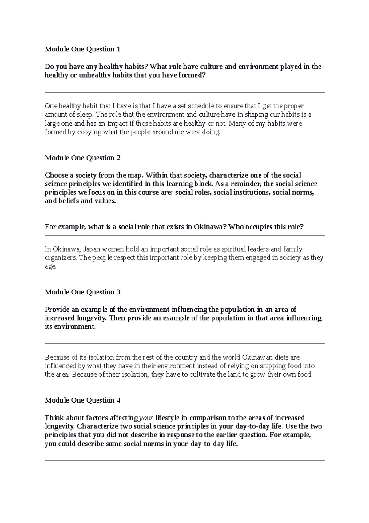 SCS 200 Applied Social Sciences week 1 - Module One Question 1 Do you ...
