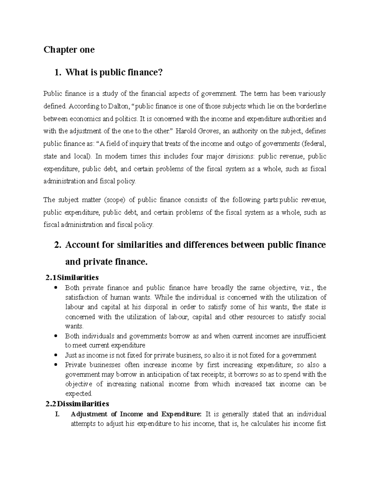 public finance essay questions