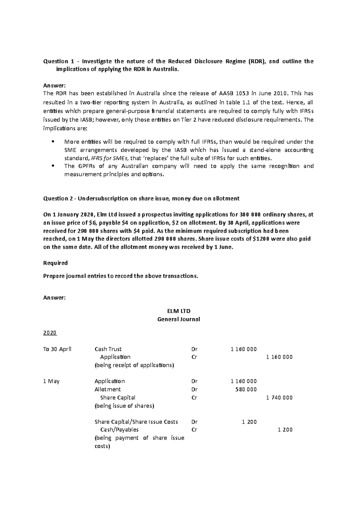 Additional Exercises Topics 1-4 Of Corporate Accounting - ACC 202 - Studocu