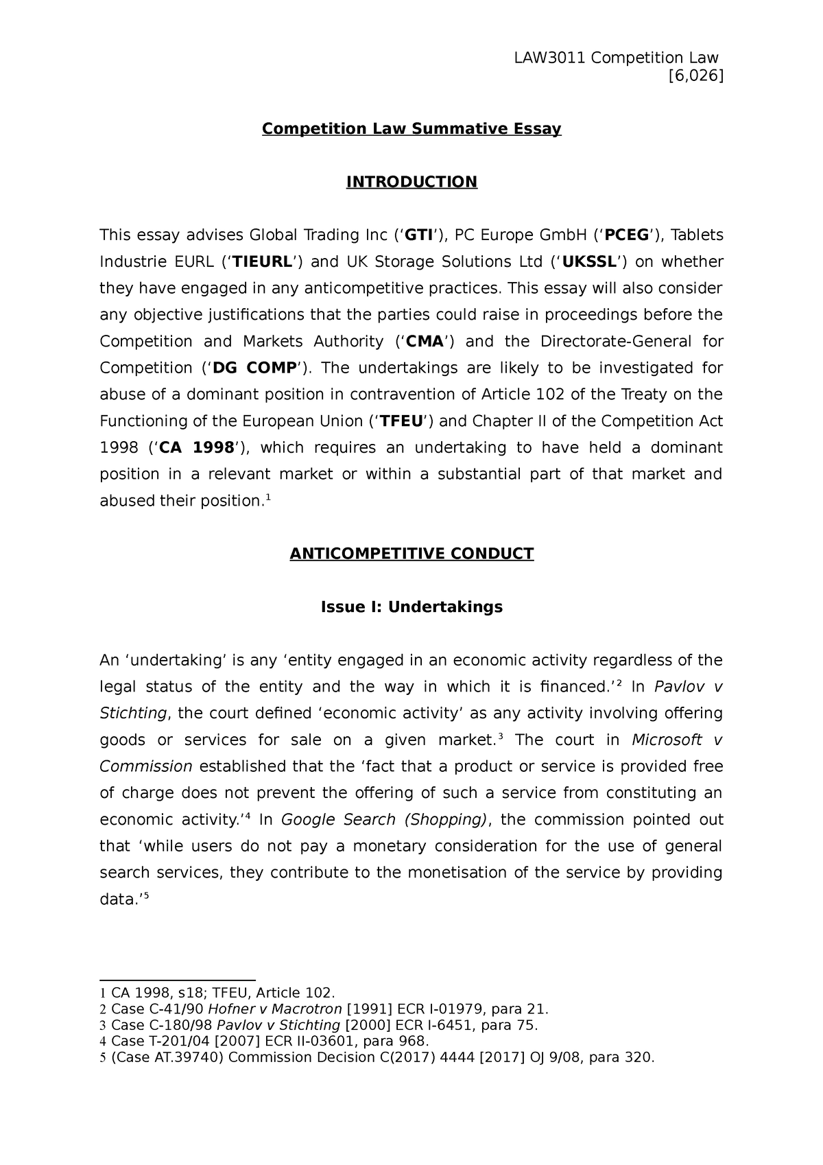 cambridge essay competition law