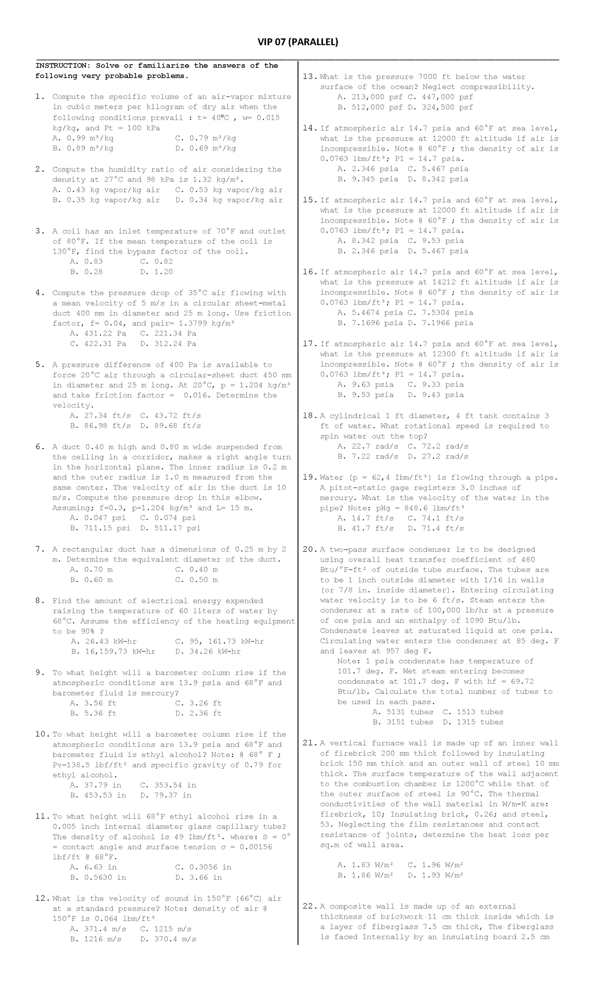VIP-7-Parallel - Practice questions - - Studocu