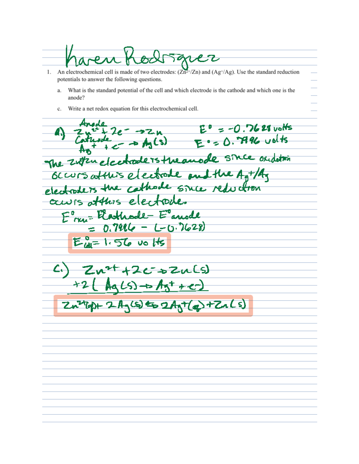 Lab 2 ElectrochemistryReport Form 3 KarenRodriguez Anode A Zu't f