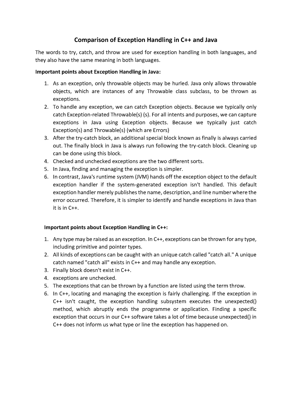 comparison-between-exception-handling-in-c-and-java-comparison-of