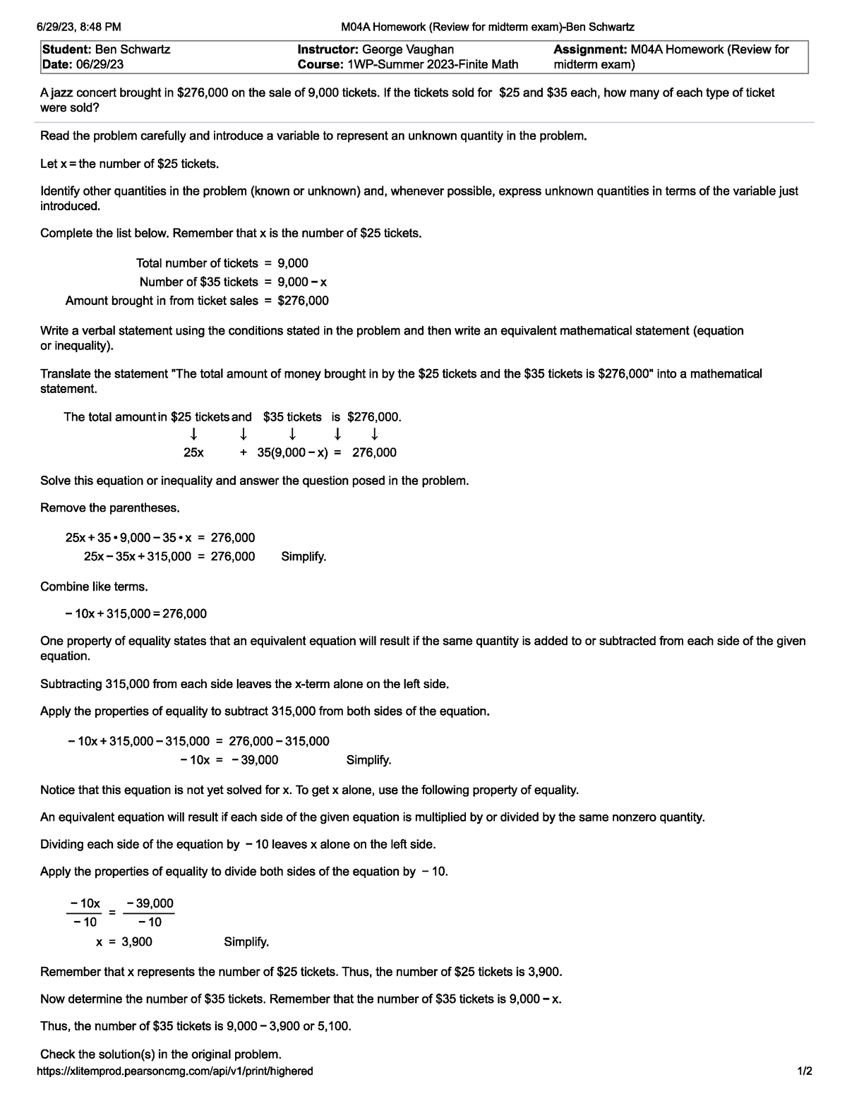 HW Econ 252 Review - ECON B251 - Studocu