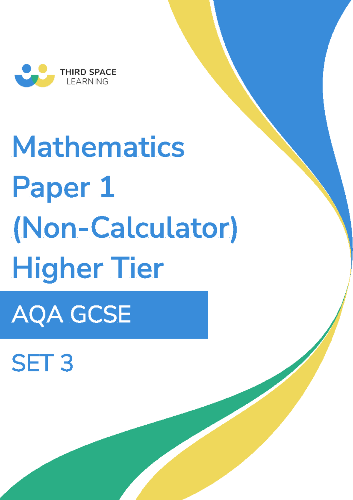 AQA Set 3 Higher GCSE Math Paper 1 - Mathematics Paper 1 (Non ...