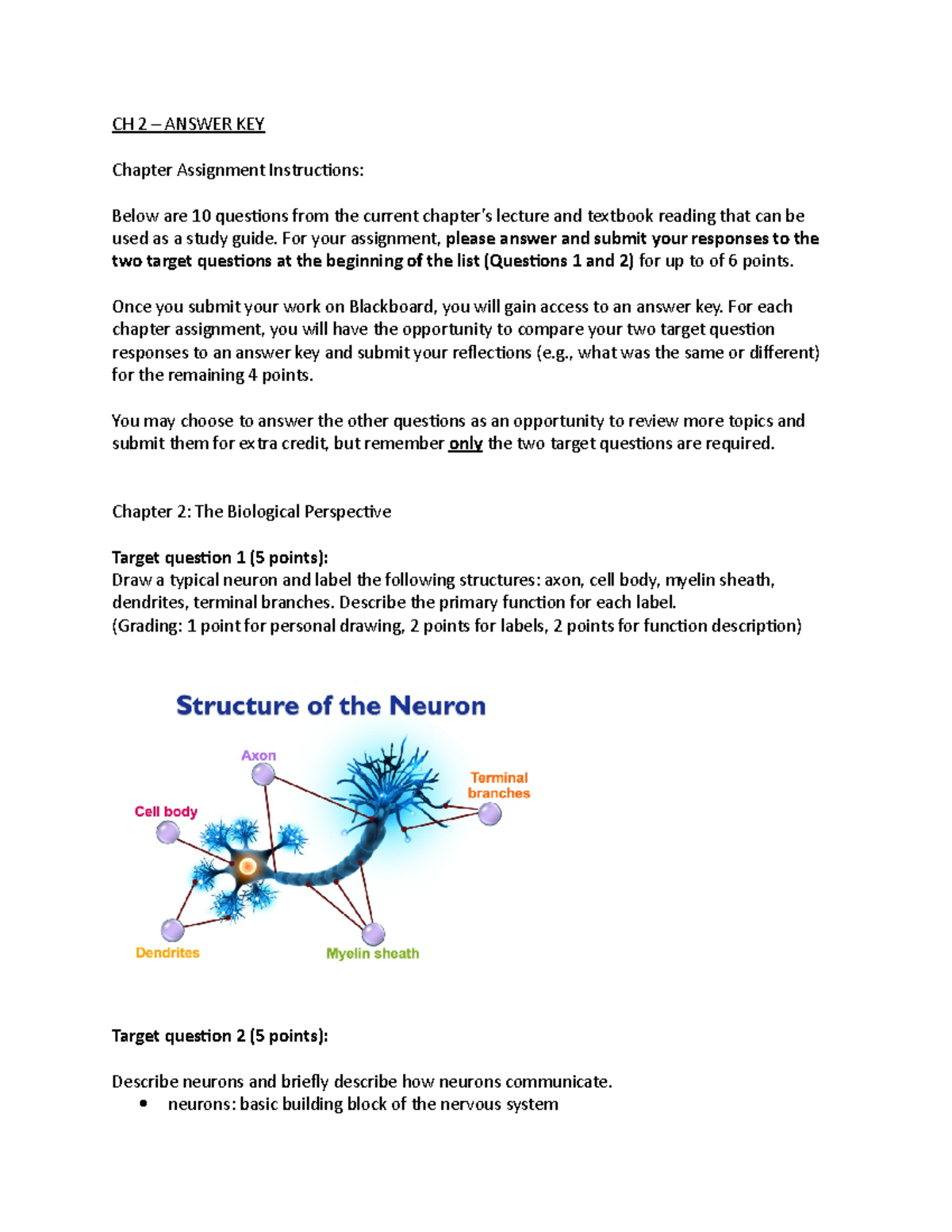 Chapter assignment Ch 2-Y02E ANS KEY - CH 2 – ANSWER KEY Chapter ...