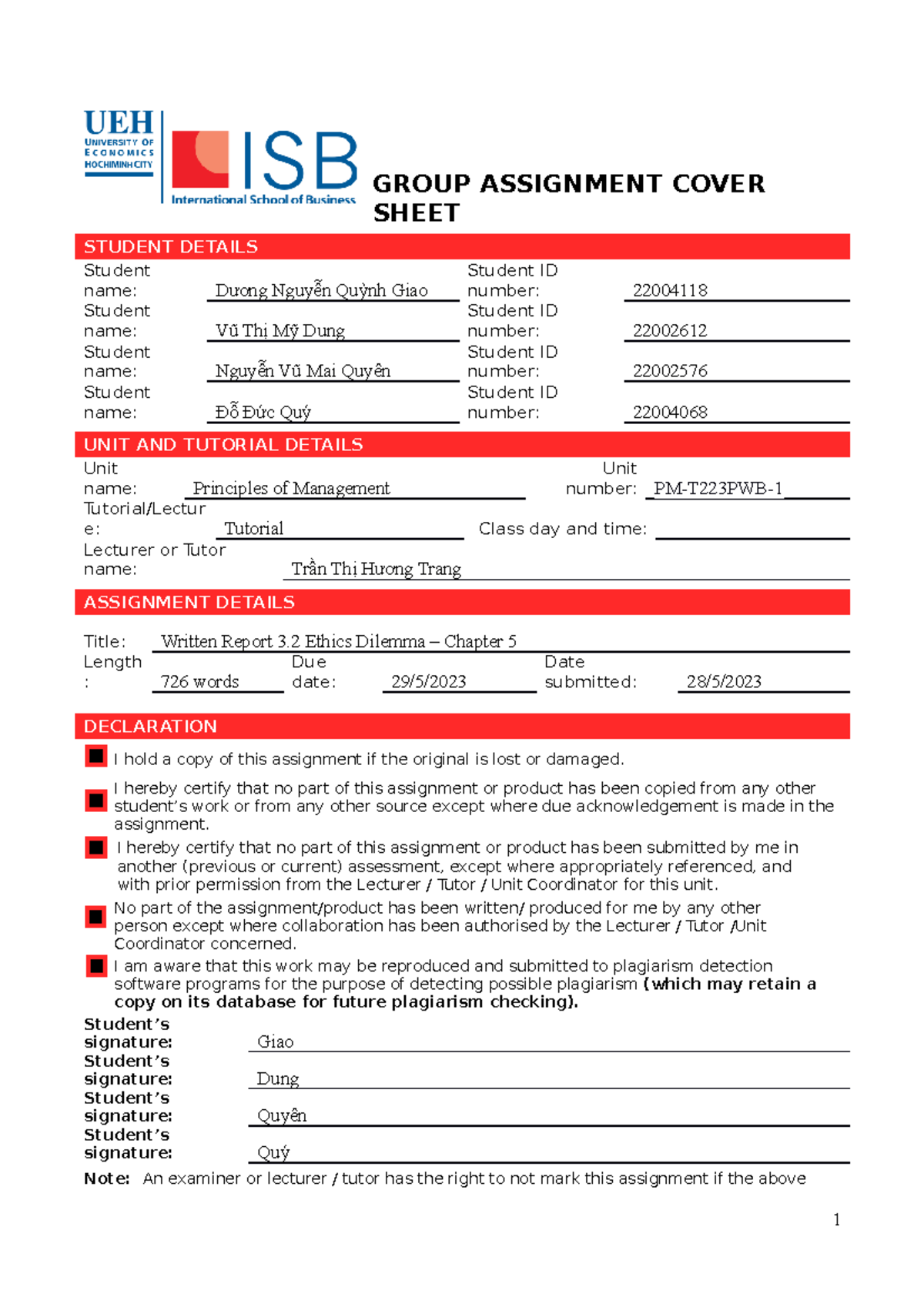 PM-T223PWB-1 Group 5 Written-Report-3 - GROUP ASSIGNMENT COVER SHEET ...