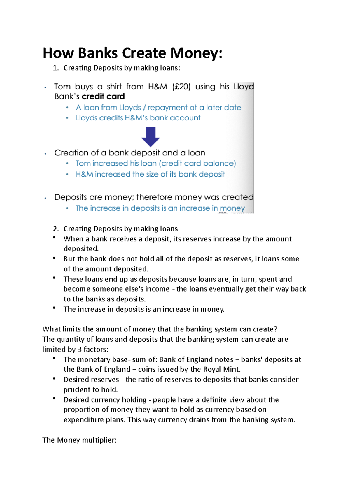 How Banks Create Money - How Banks Create Money: Creating Deposits by