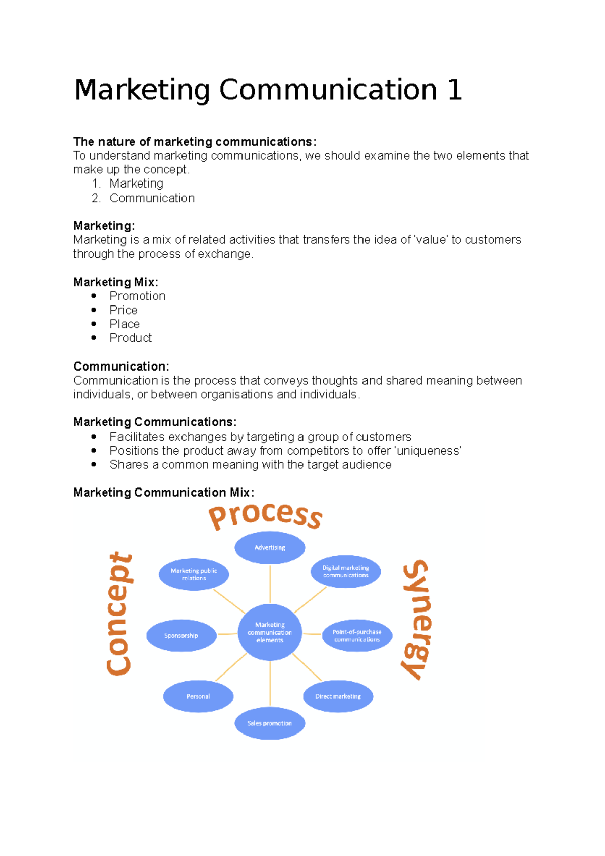 Marketing Communication Lecture 1 - Marketing Communication 1 The ...