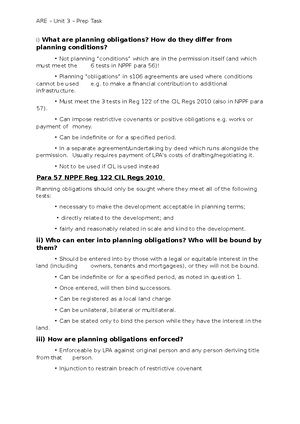 Prep Task Exemplar for Unit 7 - ADVANCED REAL ESTATE LAW AND PRACTICE ...