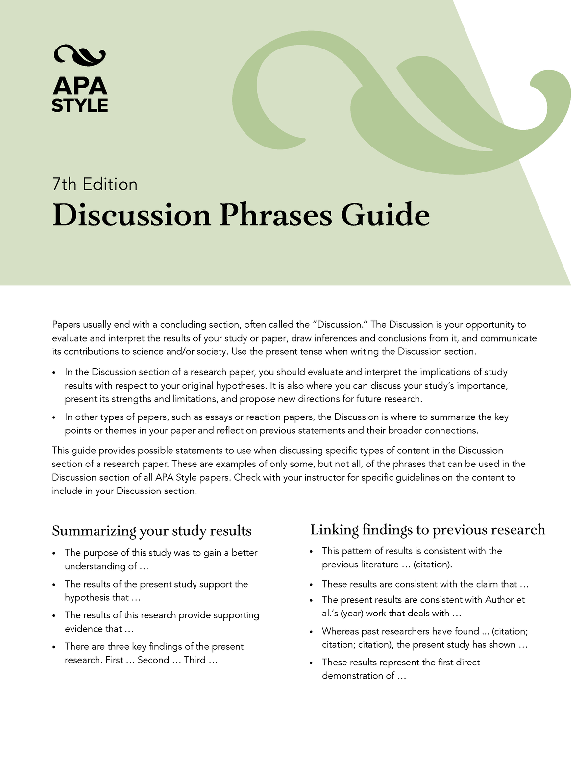 3 Discussion Phases Guide   7th Edition Discussion Phrases Guide Papers